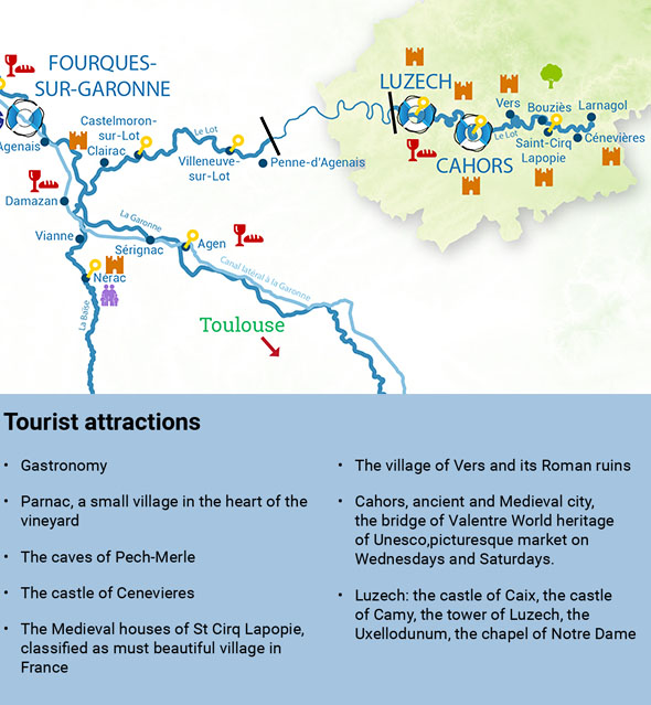 Routes River cruise lot